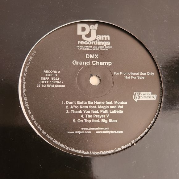 DMX Grand Champ Radio Advance DJ Promo 12" Vinyl Album Def Jam 2003 - Picture 2 of 6
